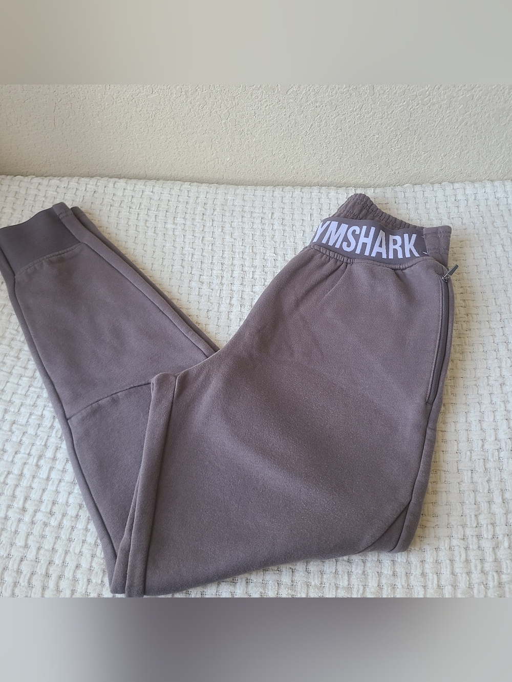 Gymshark Mauve-Taupe Logo Waist Joggers Women's Size S